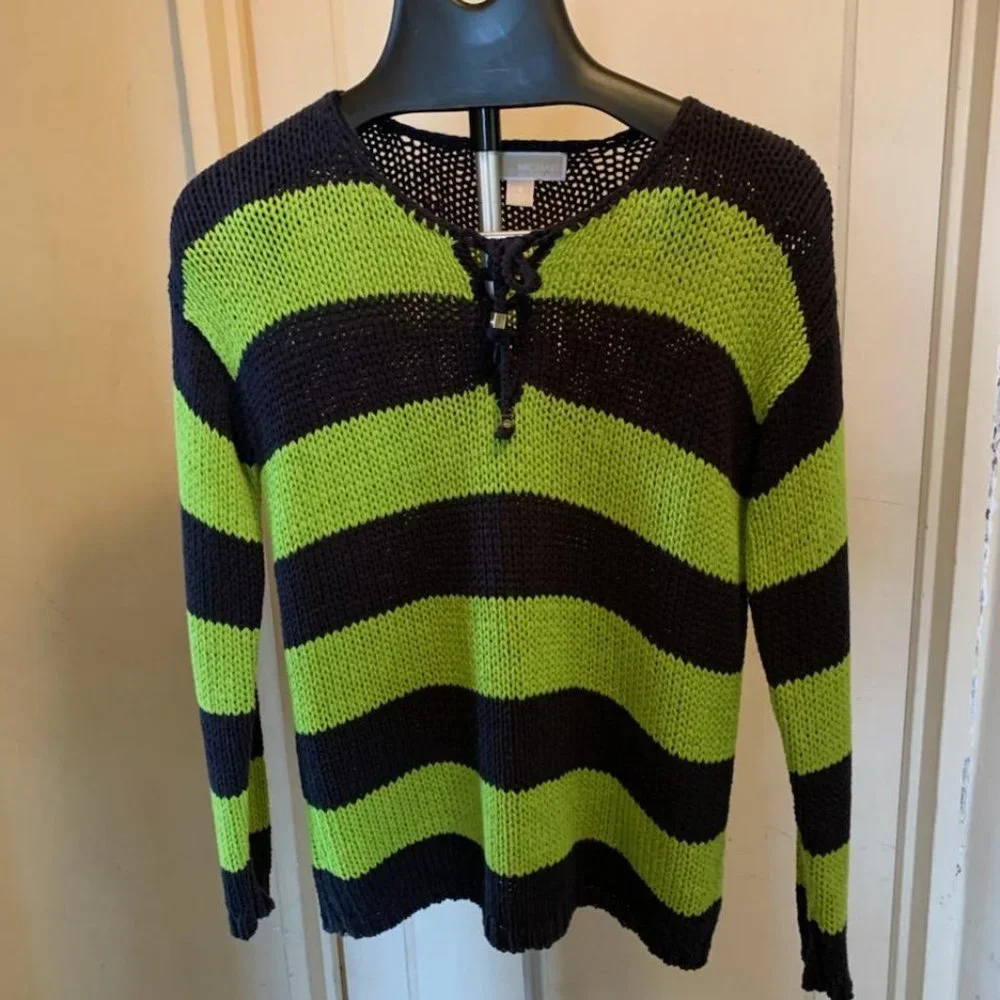 Michael Kors Green and Blue Sweater